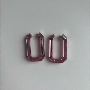 Swarovski Lucent Hoop Earrings - Pink